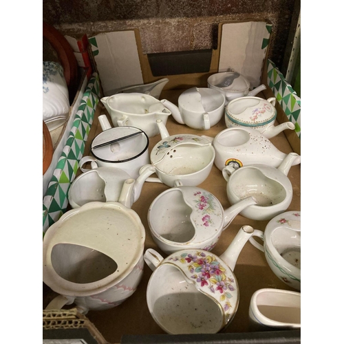 220 - CARTON WITH 14 VARIOUS CHINA FEEDING CUPS