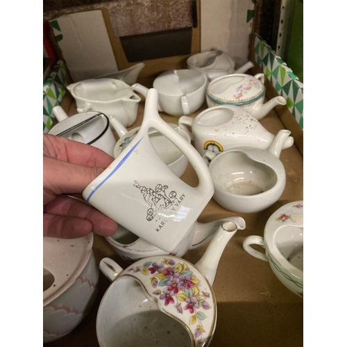 220 - CARTON WITH 14 VARIOUS CHINA FEEDING CUPS