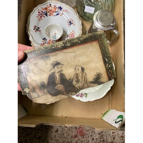 227 - CARTON OF VINTAGE PLATES ETC