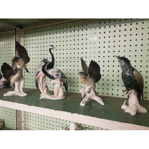 460 - 4 CHINA BIRD FIGURES