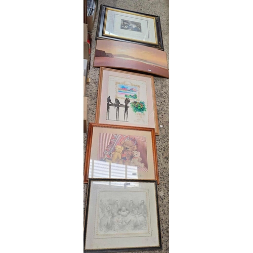 69 - BOX OF 11 DIFFERENT SIZED FRAMED PICTURES & PRINTS