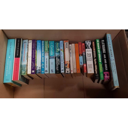 114 - CARTON WITH QTY OF MISC PAPERBACK BOOKS