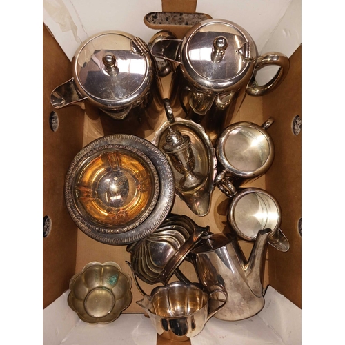 66 - CARTON OF MISC PLATEDWARE