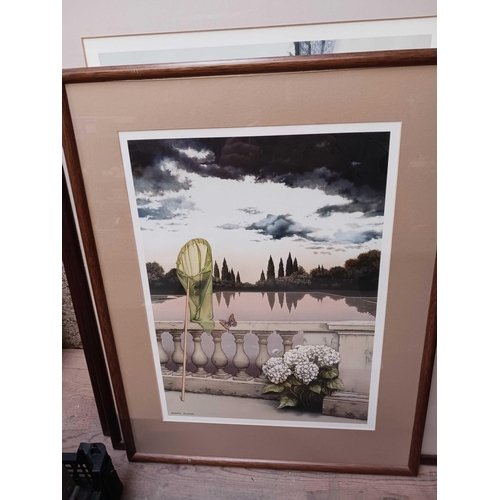 80 - QTY OF F/G PRINTS INCL; COLOURED ENGRAVING OF VIEWS IN & AROUND READING