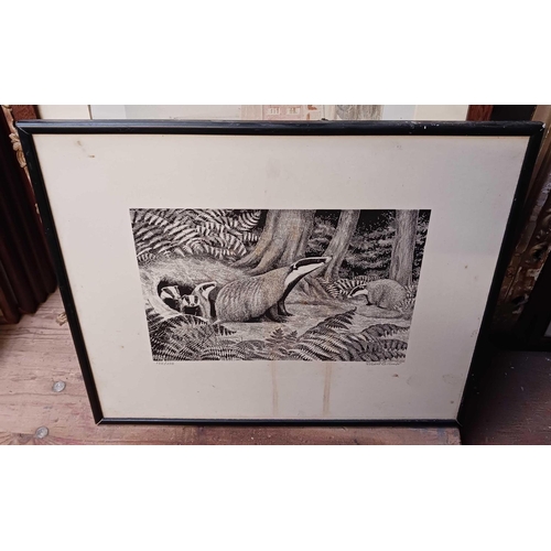 81 - QTY OF F/G PICTURES INCL; OIL ON CANVAS, STILL LIFE PICTURE IN A/F FRAME & A WOOD FRAMED WALL MIRROR