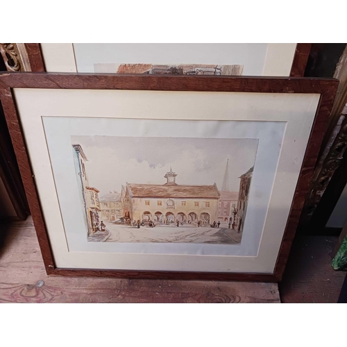 81 - QTY OF F/G PICTURES INCL; OIL ON CANVAS, STILL LIFE PICTURE IN A/F FRAME & A WOOD FRAMED WALL MIRROR