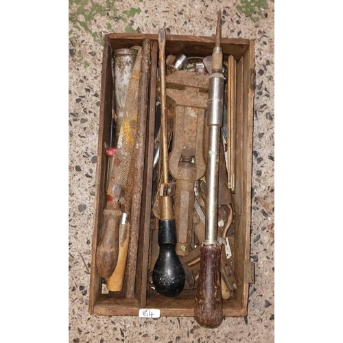 84 - 2 CARTONS OF MISC HAND TOOLS INCL; GREASE GUNS, SCREWDRIVERS ETC