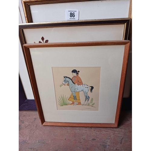 86 - QTY OF F/G PICTURES & 2 BY PRINT MAKER SONIA ROLLO OF A DODO, 65/100 & PELICAN 1 94/50