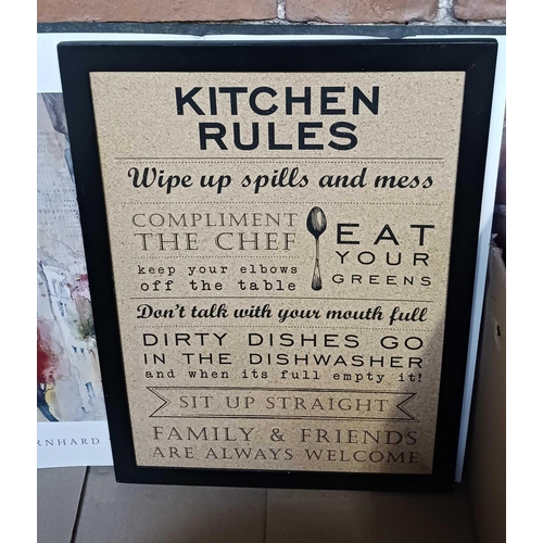 91 - CARTON WITH MISC F/G PICTURES SOME BEING EMBROIDERED