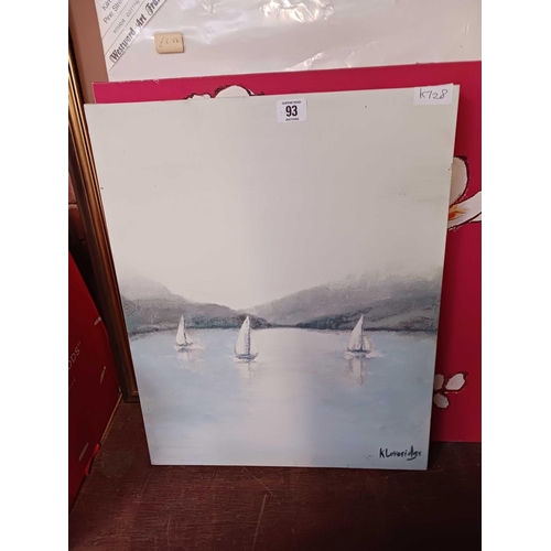 93 - VARIOUS PICTURES ON CANVAS BY LAURA ASHLEY & OTHERS