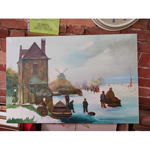 93 - VARIOUS PICTURES ON CANVAS BY LAURA ASHLEY & OTHERS