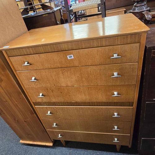 329 - LEBUS RETRO CHEST OF 6 DRAWERS