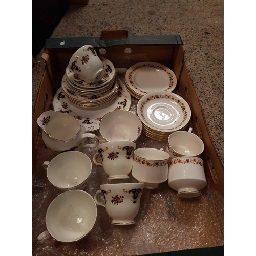 104 - SELECTION OF ROYAL KENT CUPS, SAUCERS & PLATES & CROWN TRENT CUPS & SAUCERS ETC