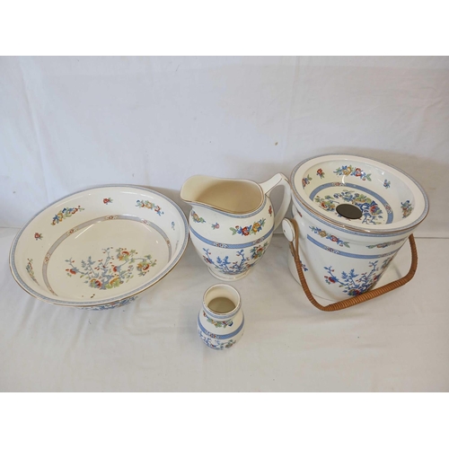 111 - CHINA SLOP BOWL, DRESSING TABLE BOWL & JUG