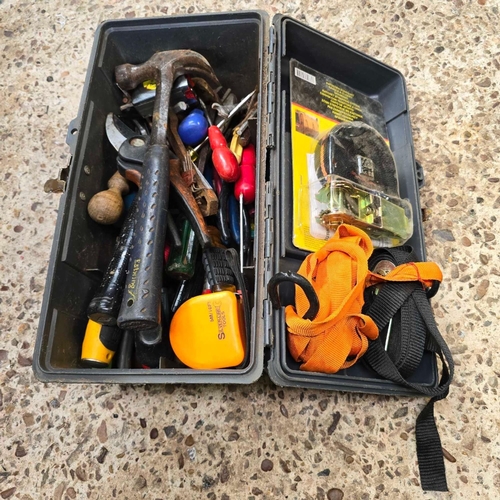 14 - PLASTIC TOOL BOX WITH CONTENTS