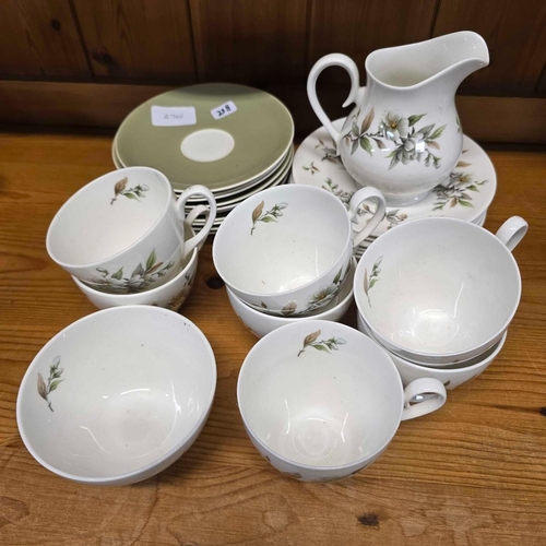 238 - 3 SETS OF VINTAGE TEA / COFFEE WARE, ROYAL WORCESTER, ROYAL ADDERLEY & J & G MEAKIN