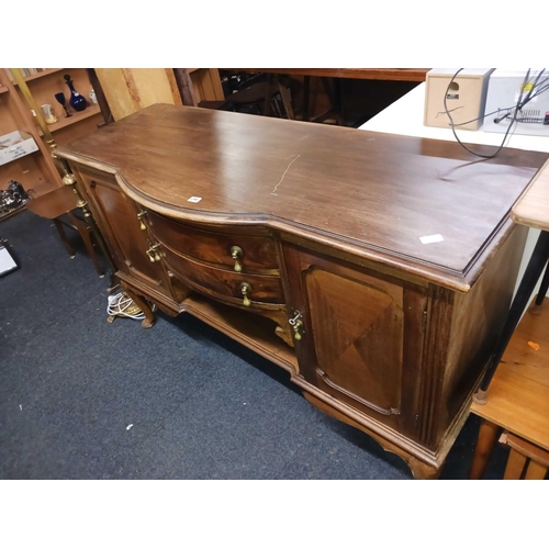 295 - BOW FRONT SIDEBOARD