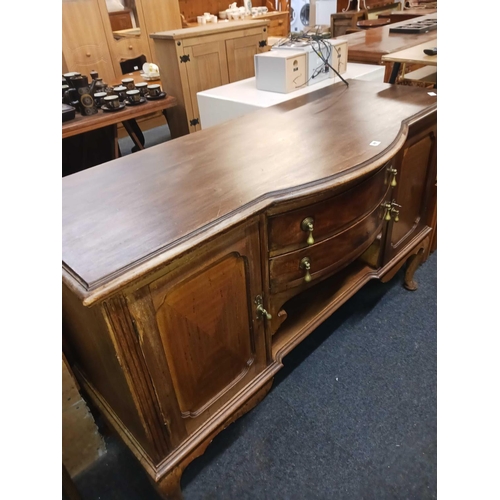 295 - BOW FRONT SIDEBOARD