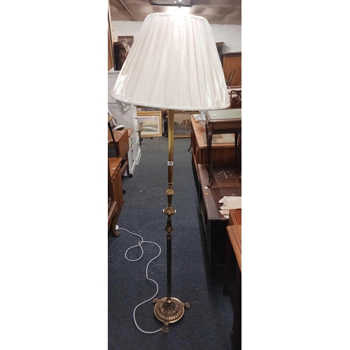 298 - METAL STANDARD LAMP & SHADE