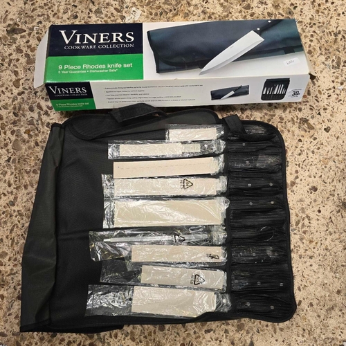 30 - VINERS COOKWARE COLLECTION 9 PIECE RHODES KNIFE SET
