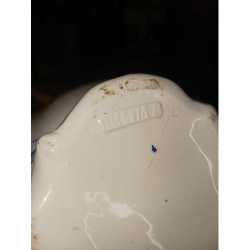 306 - CHINA WASH BASIN & JUG, BOWL DAMAGED