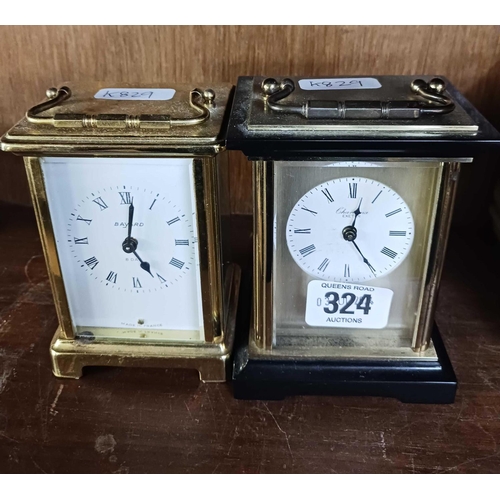 324 - 2 CARRIAGE CLOCKS