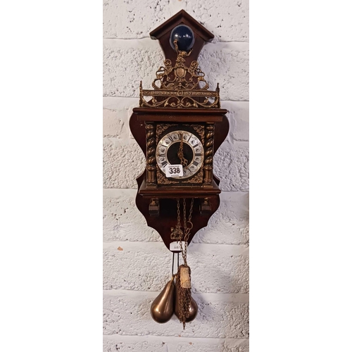 338 - PENDULUM WALL CLOCK