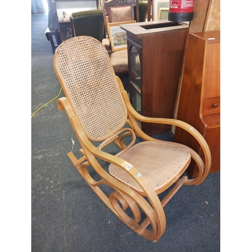 352 - CANE BACK ROCKING CHAIR