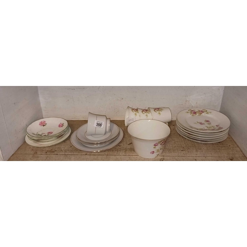 366 - SHELF OF CHINAWARE