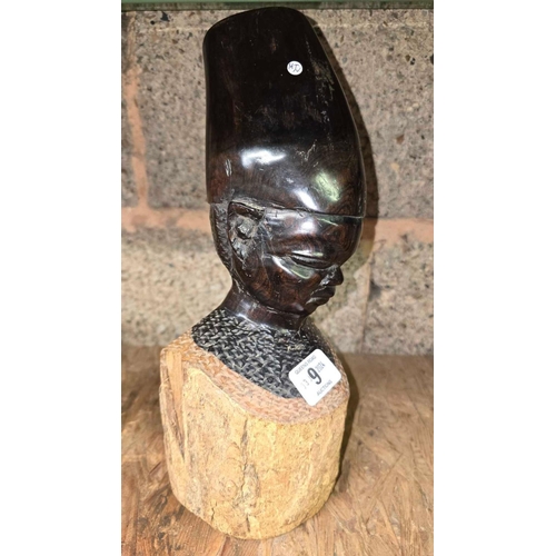 9 - HARD WOOD AFRICAN CARVING