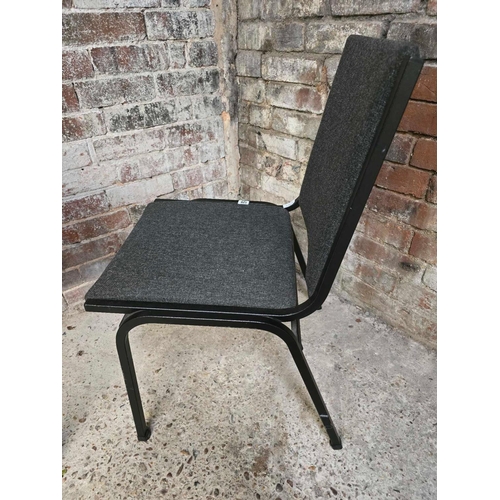 129 - MODERN UPHOLSTERED METAL CHAIR