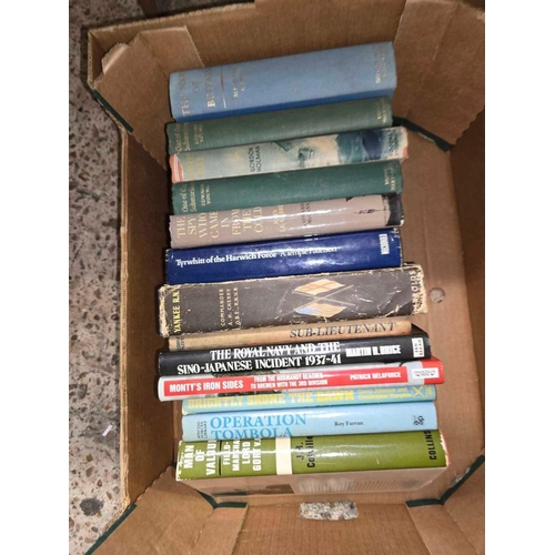 143 - 4 CARTONS OF BOOKS ON WW II & MILITARY HISTORY