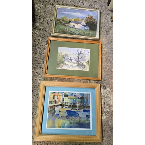 152 - 2 CARTONS OF MIXED OIL / WATERCOLOUR F/G PICTURES