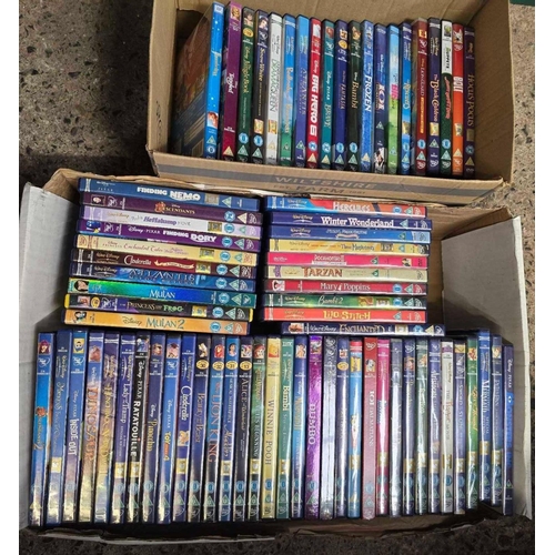 168 - 2 CARTONS OF WALT DISNEY DVD'S MANY NEW & SEALED