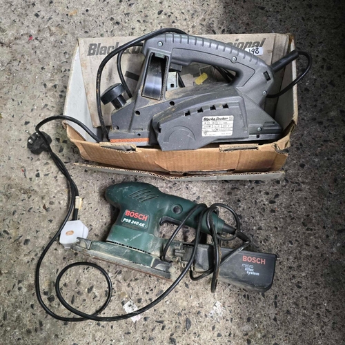 198 - BLACK & DECKER PROFESSIONAL PLANER & A BOSCH SANDER