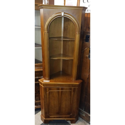 245 - YEW WOOD CORNER CABINET