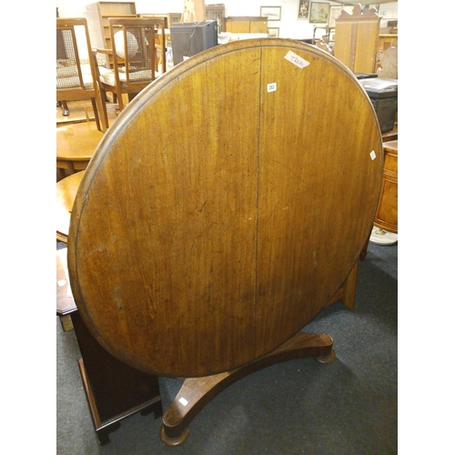 283 - MAHOGANY TILT TOP ANTIQUE TABLE