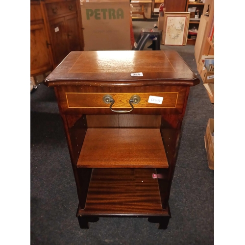 284 - REPRODUCTION INLAID SMALL BOOKCASE WITH DRAWER