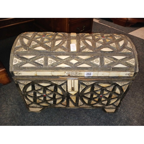 293 - A MOROCCAN STYLE TREASURE CHEST