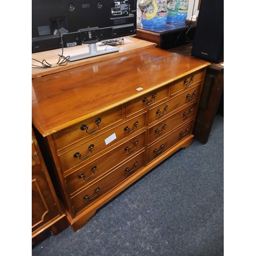 323 - REPRODUCTION HI-FI CABINET WITH IMITATION DRAWERS