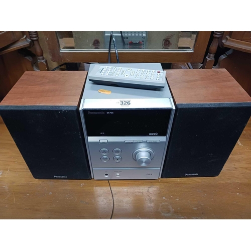 326 - PANASONIC HI-FI WITH SPEAKERS & REMOTE