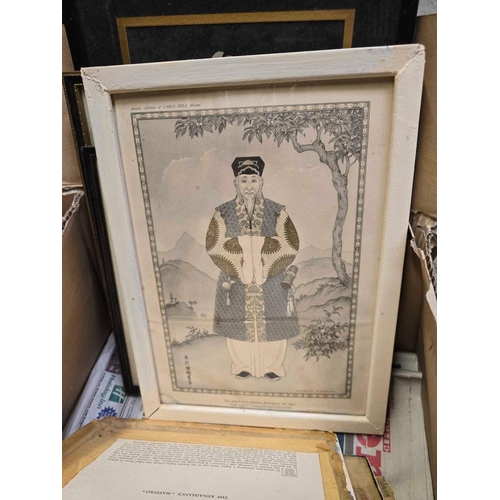 76 - CARTON OF MISC F/G PICTURES INCL; PHYSICIANS COSTUMES THROUGHOUT THE AGES & MISC OTHERS