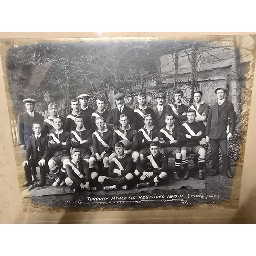 1006 - 2 F/G PHOTO'S, 1 OF TORQUAY JUNIOR FOOTBALL TEAM 1909  1910 & TORQUAY ATHLETIC RESERVES 1910 - 1911