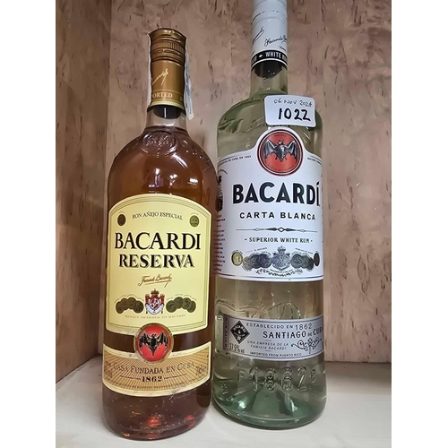 1022 - 2 BOTTLES OF BACARDI