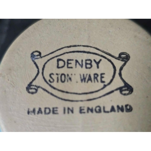 35 - 2 SHELVES OF GREEN DENBY WARE