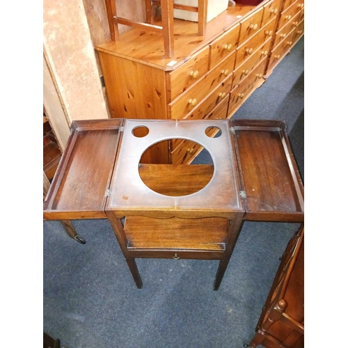 416 - INLAID MAHOGANY WASH STAND