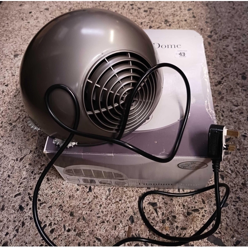 43 - TITANIUM DOME FAN HEATER IN BOX