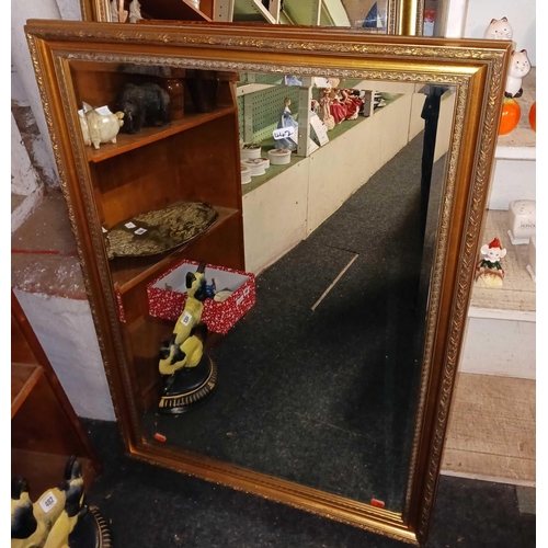 442 - GILT FRAMED BEVELLED EDGE MIRRORS (2)