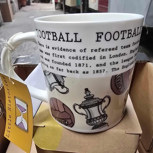 45 - CARTON WITH 9 BOXED LITTLE HISTORIES CHINA FOOTBALL MUGS