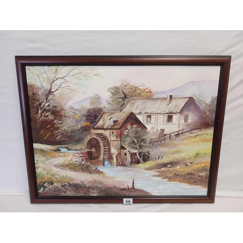 476 - 3 FRAMED OIL PAINTINGS